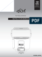 Nissin i60A Instruction Manual for Sony Cameras