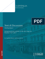 Temi Di Discussione: Intergenerational Mobility in The Very Long Run: Florence 1427-2011