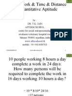 Time Work Time Distance in Quantitative Aptitude
