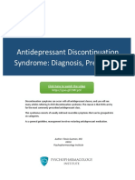 Antidepressant Discontinuation Syndrome