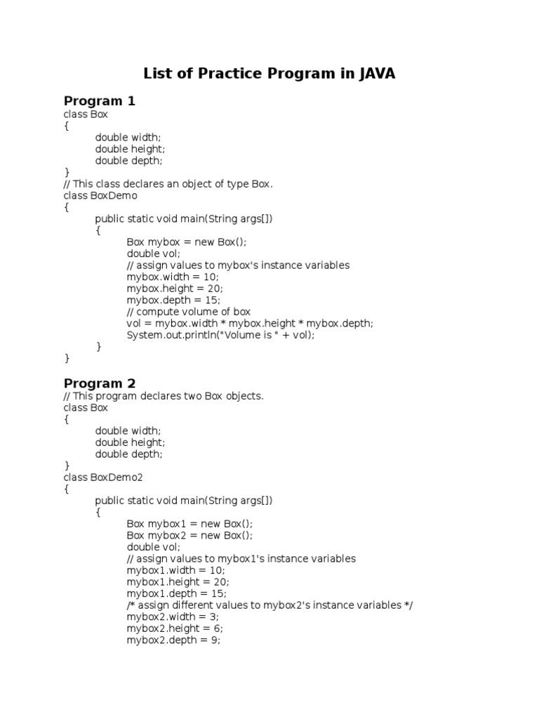 Java Program | PDF | Variable (Computer Science) | Models Of Computation