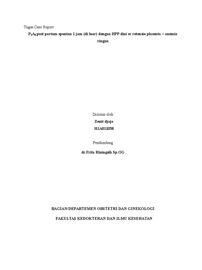 Tugas Case Report | PDF