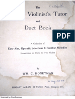 The Young Violinist's Tutor and Duet Book by W C Honeyman