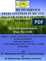 A Study On Service Effectiveness in My Tvs All Car Service Station, Madurai