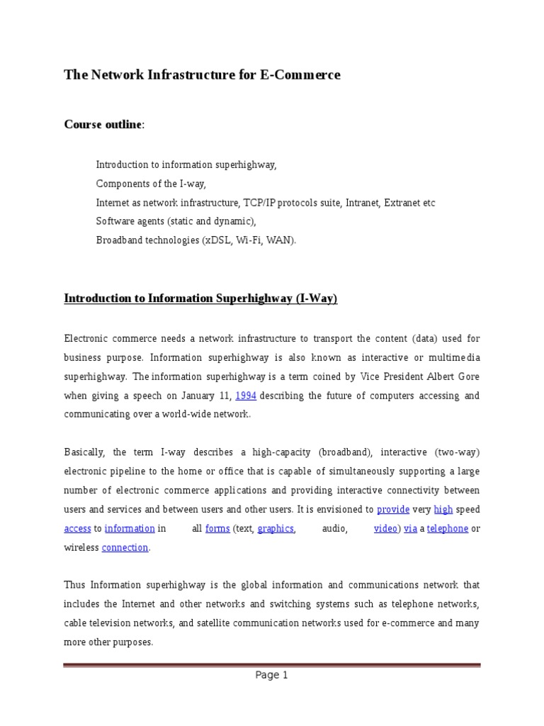 E-Commerce Network Infrastructure Overview | PDF | Digital Subscriber ...
