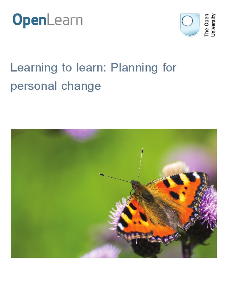 Learning To Learn Planning For Personal Change Printable | PDF ...