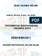 Pertemuan I - PAI UBJ