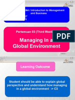 Managing in A Global Environment: Pertemuan 03 (Third Meeting)