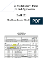 Hydraulics Model Study; Pump Selection and Application