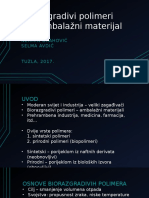 Biorazgradivi Polimeri Kao Ambalažni Materijal