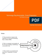 Technology Day (Automobile) - Event Preparation: The Route For Successful Event