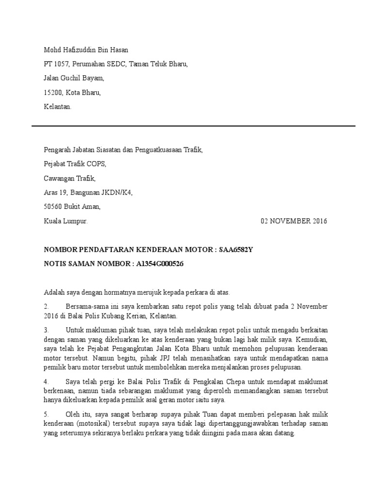 Alamat Ibu Pejabat Trafik Bukit Aman