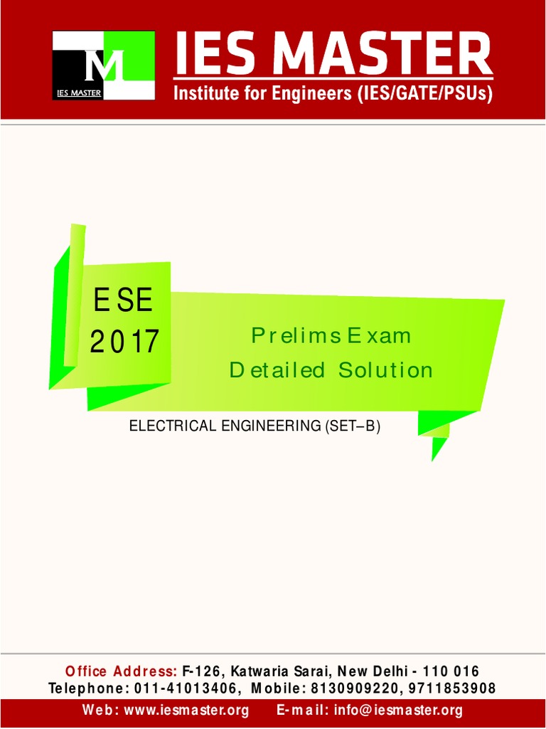 ESE 2017 Electrical Engineering Solutions | PDF | Discrete Fourier ...