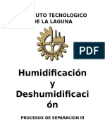 Humidificación y Deshumidificación