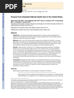 Dropout From Outpatient Mental Health Care in the United States