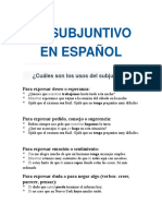 El Subjutivo en Español