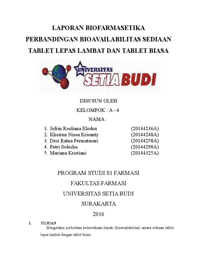 Perbandingan Bioavailabilitas Tablet Obat | PDF
