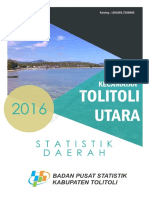 Statistik Daerah Kecamatan Tolitoli Utara 2016