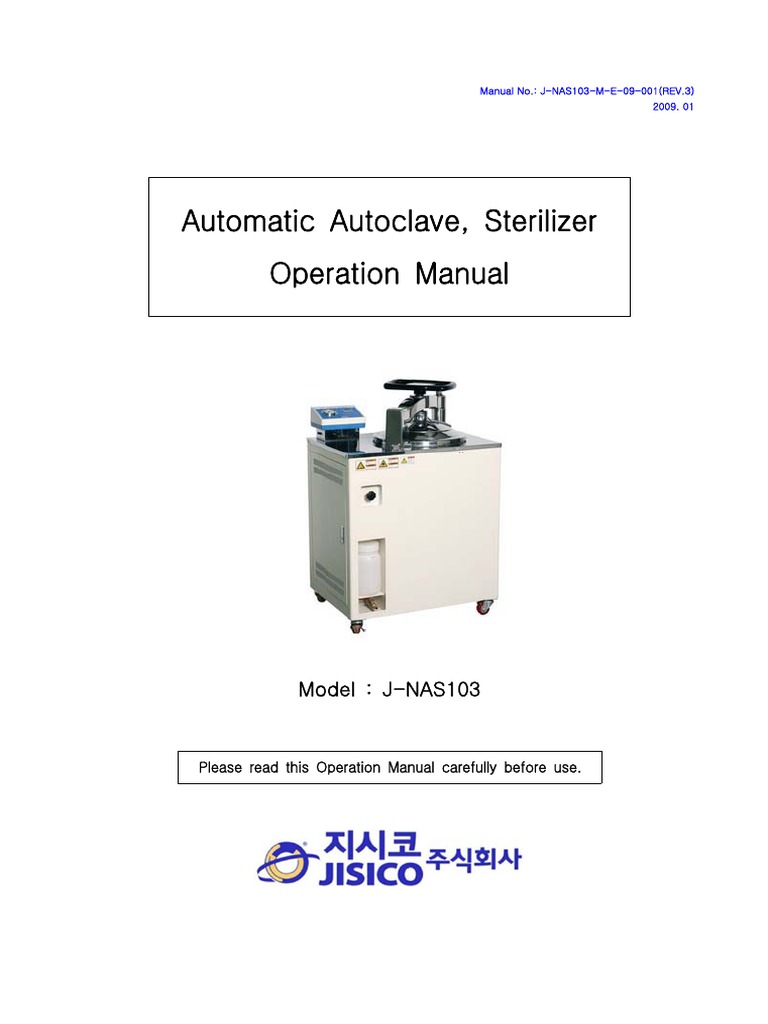 Manual de autoclave Sterilization (Microbiology) Valve Free 30