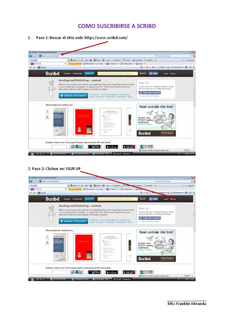 Cómo crear cuenta en Scribd | PDF | Crecimiento personal y profesional