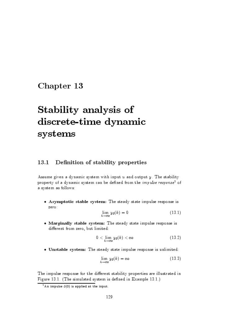 Discrete-Time System Stability Analysis | PDF | Systems Science ...