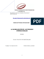 La Globalización en Las Finanzas Internacionales