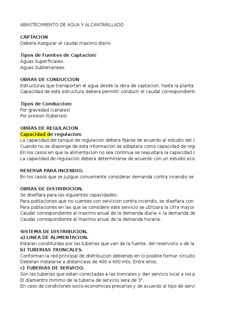 Abastecimiento de Agua y Alcantarillado | PDF | Red de abastecimiento ...