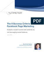 The 8 Success Criteria For Facebook Page Marketing