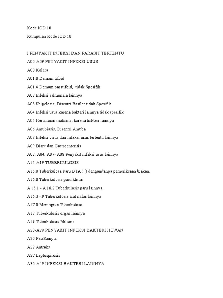 Kode ICD 10