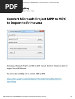 Convert Microsoft Project MPP To MPX To Import To Primavera - Do Duy Khuong Blog