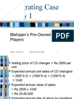Integrating Case Study I: Mahajan's Pre-Owned CD Players