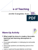 A Review On Principles of Teaching