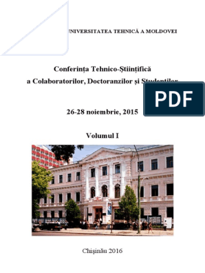 irregular Premonition Ventilate Conf Tehn ST Colaboratori Doctoranzi Studenti Vol I DS | PDF