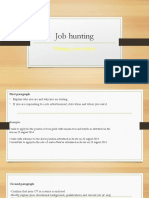 Job Hunting: Writing Cover Letter