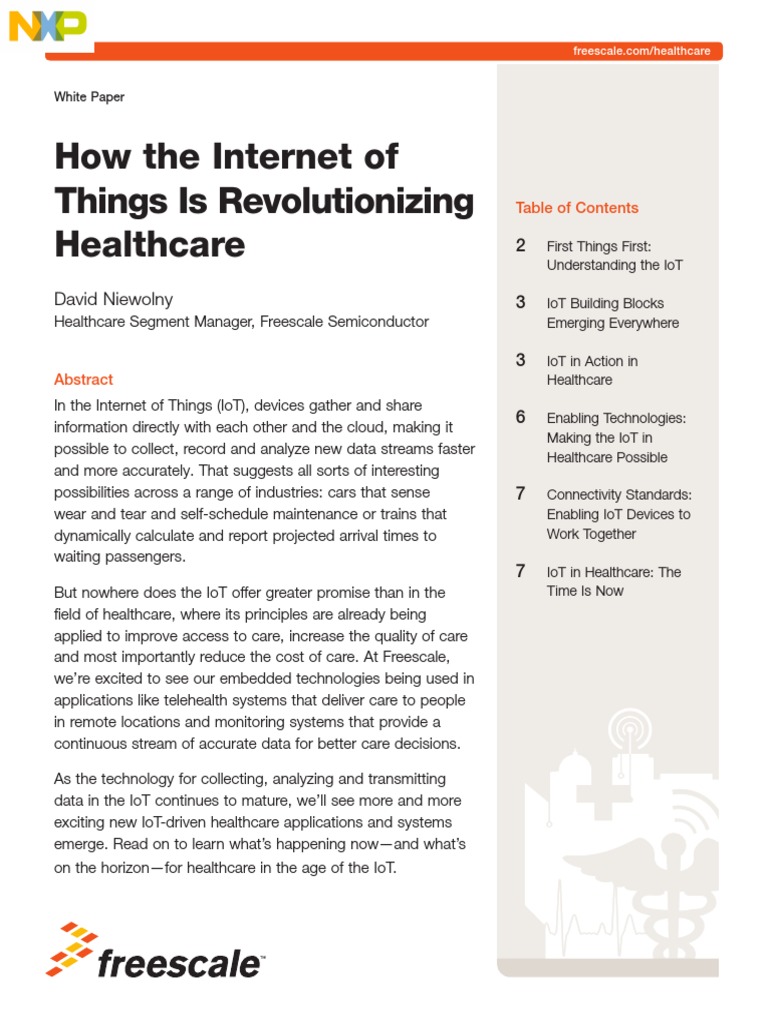 How The Internet of Things Is Revolutionizing Healthcare: 2 3 3 6 David ...