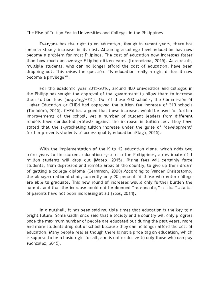 Tuition Fee Increase | PDF | Higher Education In The United States ...