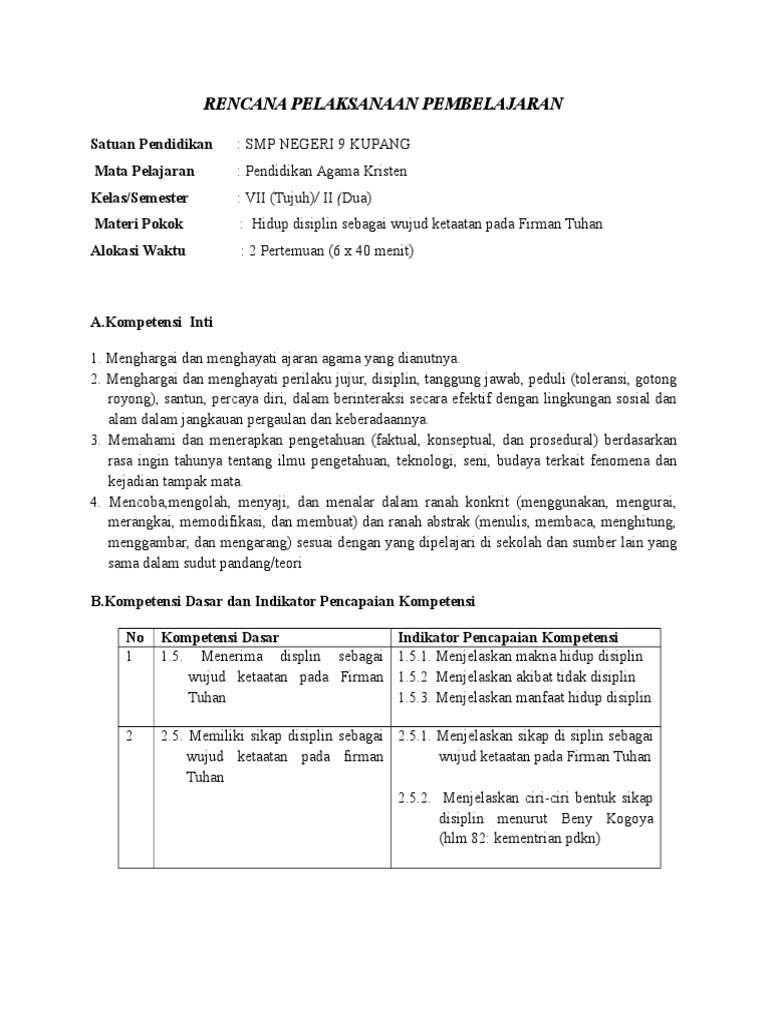 Hidup Disiplin Smstr 2 Kls 7