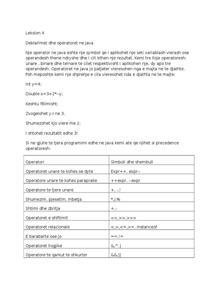 Leksion 4 | PDF