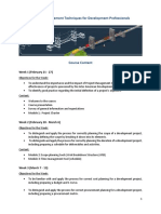 Project Management Techniques For Development Professionals: Week 1 (February 21 - 27)