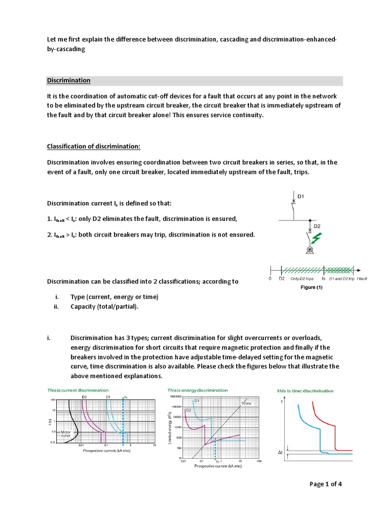Circuit Breaker Discrimination Explained | PDF | Electrical Engineering ...