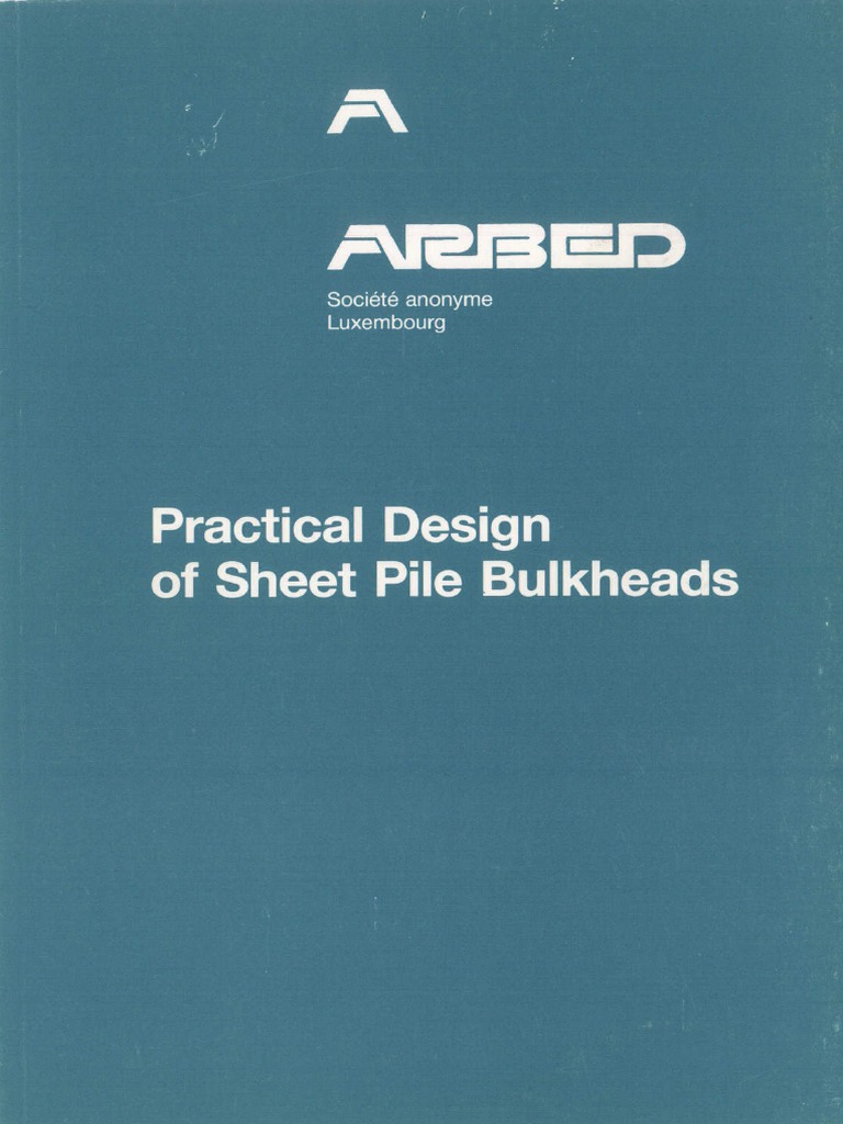Sheet Pile Design - Manual PDF | PDF