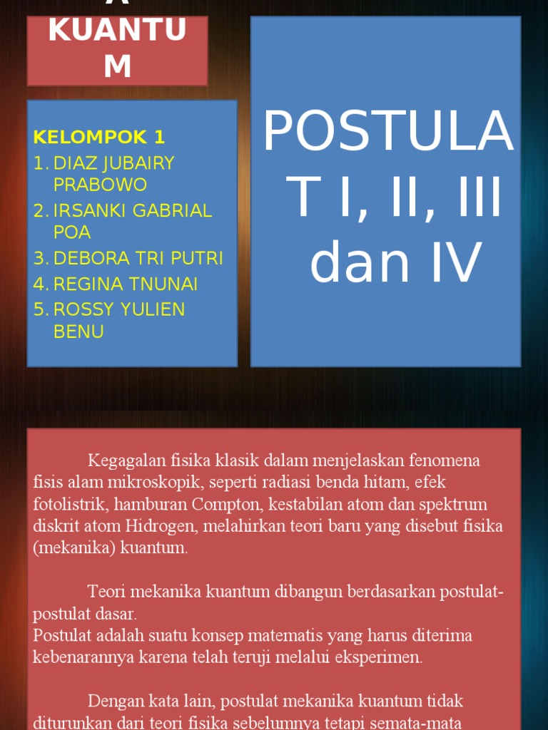 Postulat 1 2 3 4 Kelompok 1 Pptx