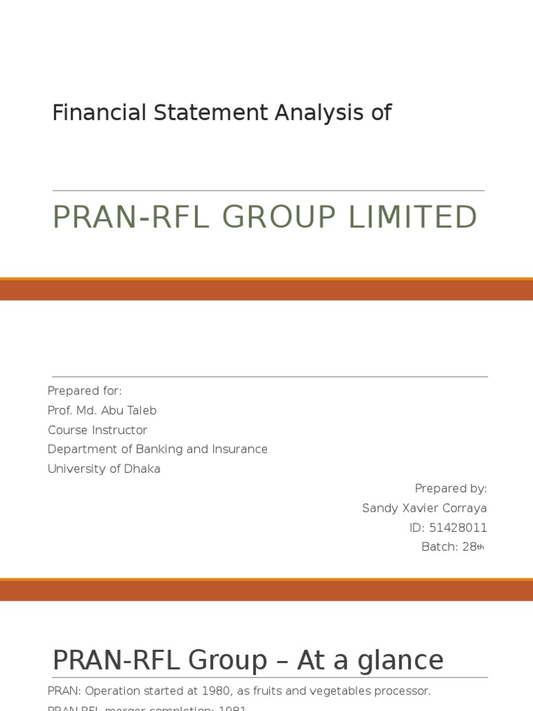 PRAN-RFL Group Financial Analysis 2024 | PDF | Equity (Finance ...