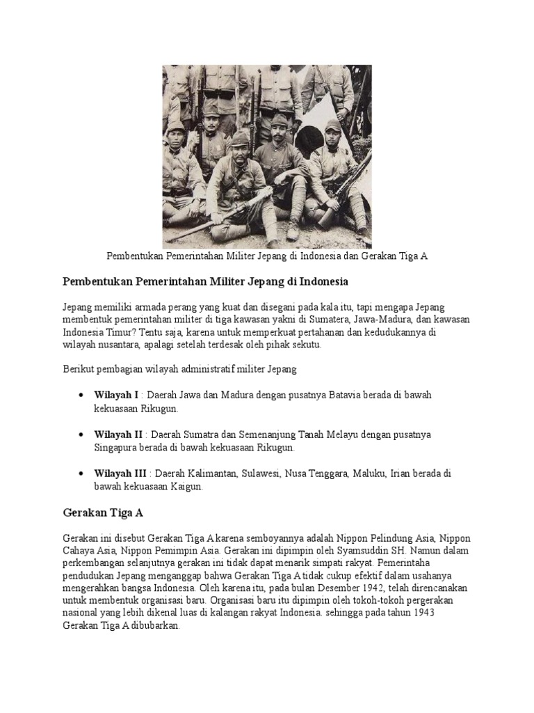 Tujuan Jepang Membentuk Organisasi Militer Enak