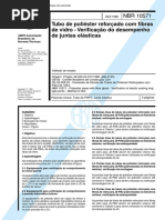 NBR 10571 - Tubo de Poliester Reforcado Com Fibras de Vidro - Verificacao Do Desempenho de Juntas
