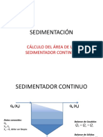 Área de Sedimentador Continuo