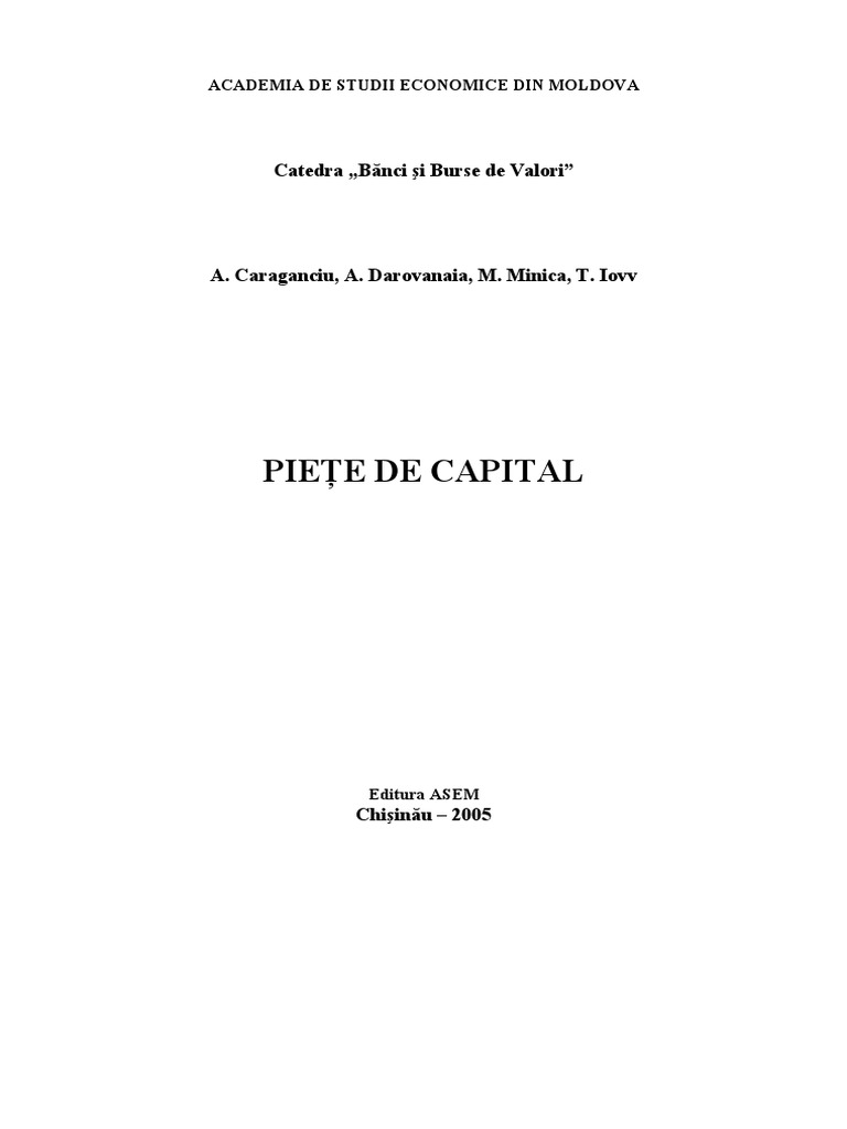 Piete de Capital PDF