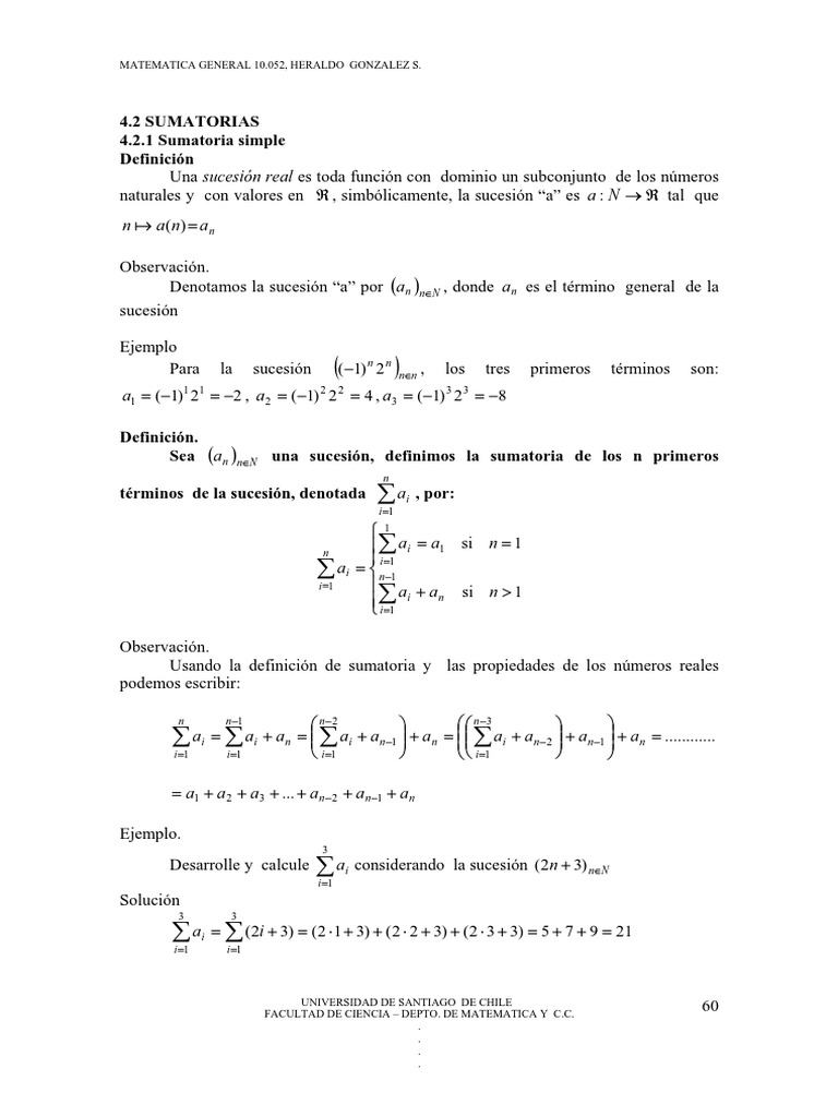 Introducción a Sumatorias en Matemáticas | PDF