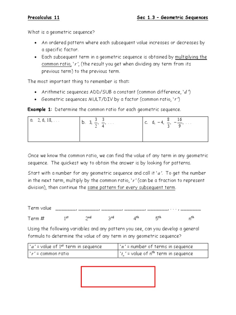 Understanding Geometric Sequences | PDF | Ratio | Analysis
