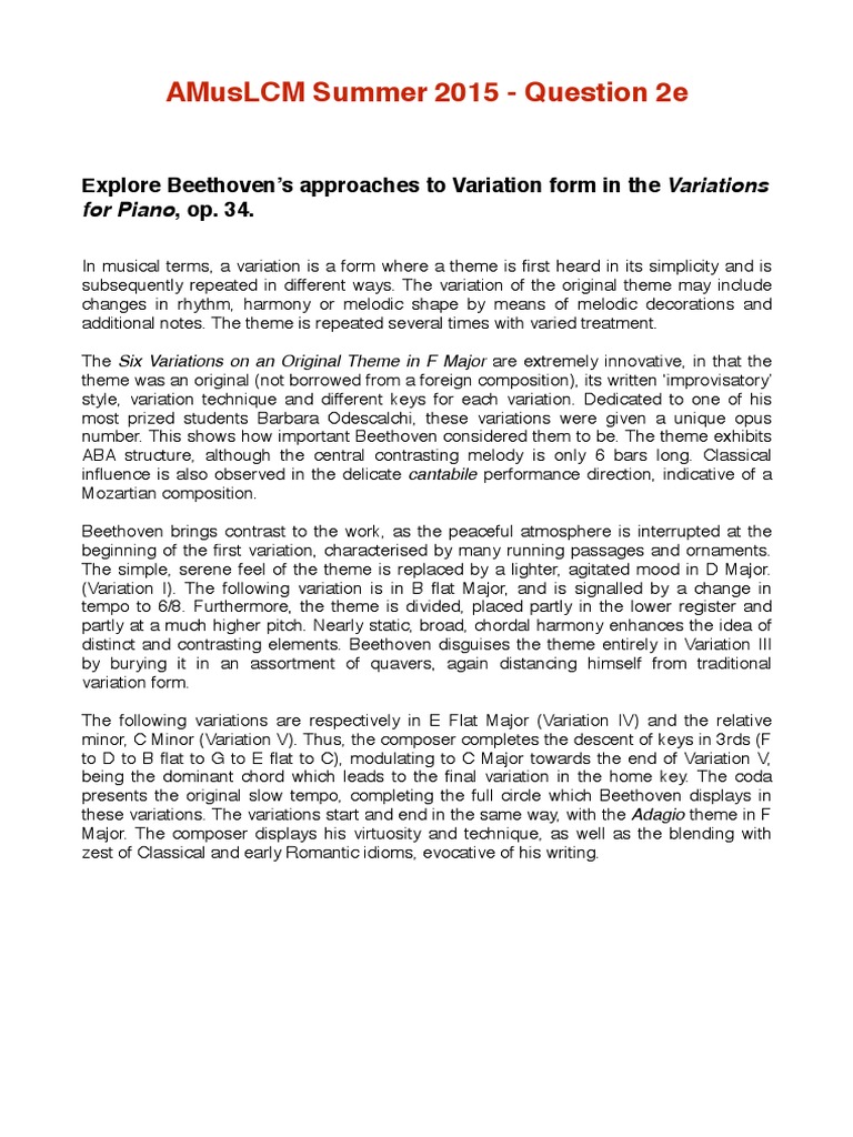beethoven essay
